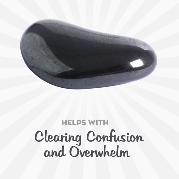 Extra Large Hematite + Quartz Bracelet - fits 8.5" Wrist! Memory Calm + Clarity - Picture 8 of 9